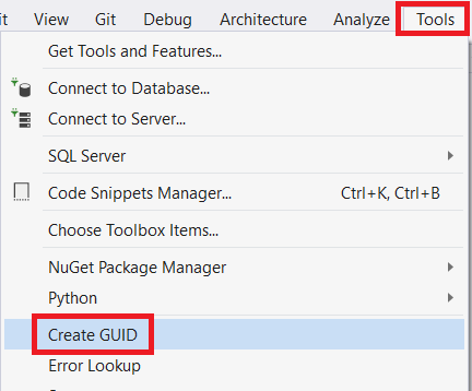 Tools Create Guid