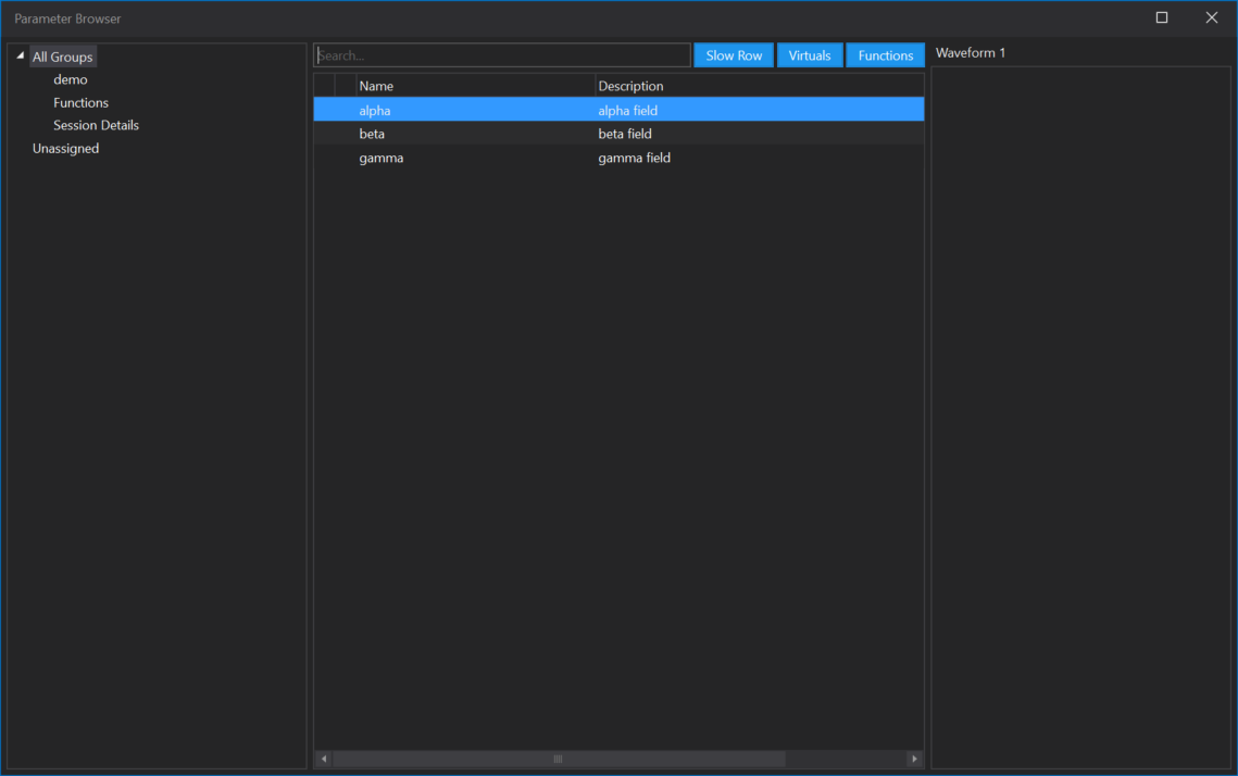 ATLAS Parameter Browser