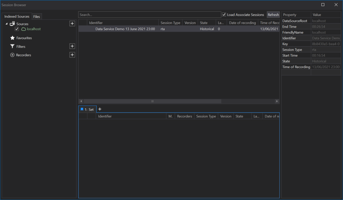 ATLAS Session Browser - Session Listing