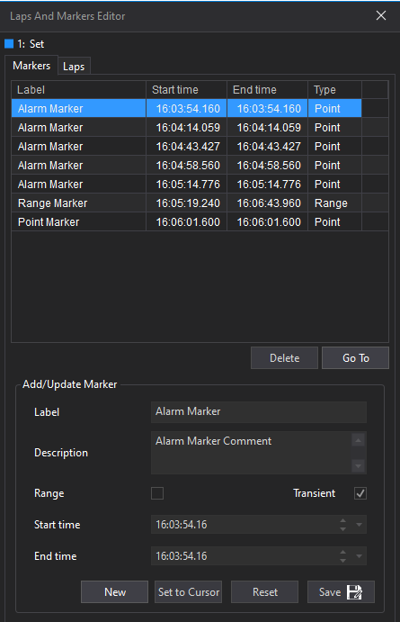 Alarm Marker