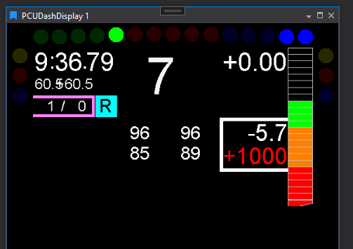 PCU Dash Display