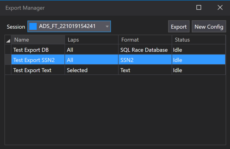 Export Config
