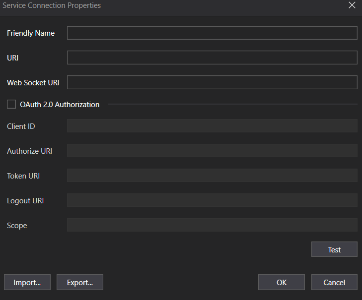 Service Connection Properties
